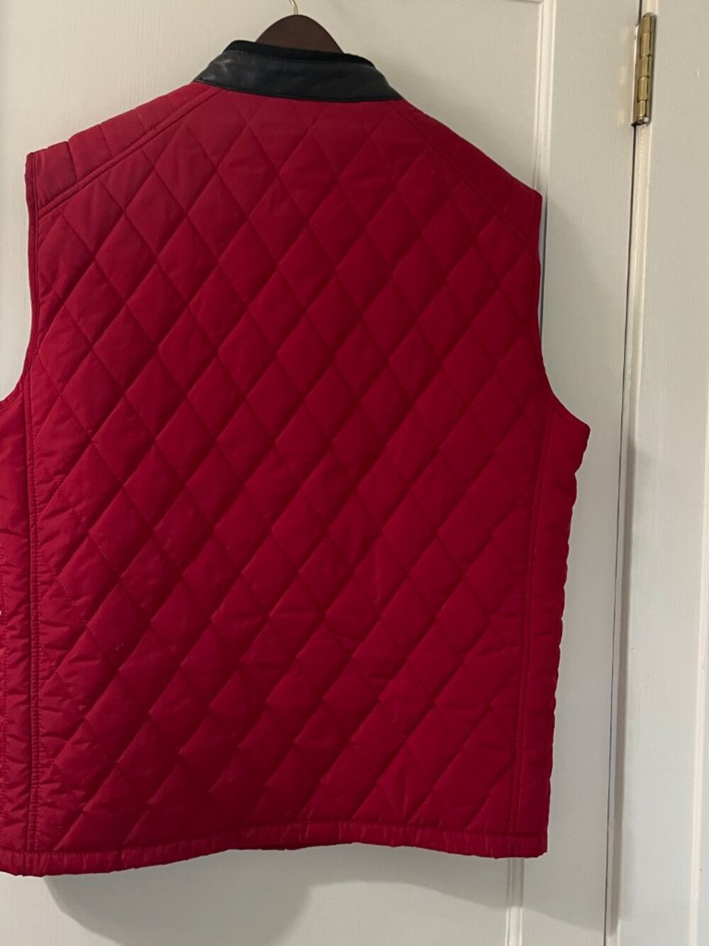 Zara Diamond Quilted Full Zip Vest Red Pockets 6518 452 800 Womens M - Picture 4 of 6